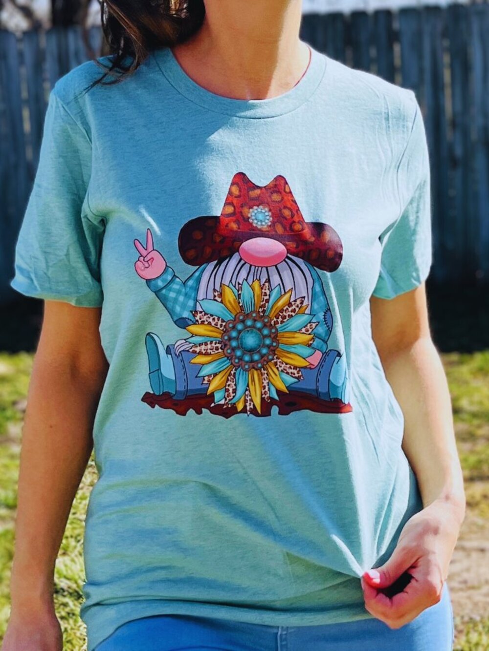 Turquoise Gnome Tee — Bella + Canvas (Unisex Fit)